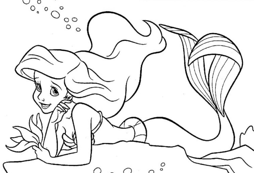 Plansa de colorat cu Mica Sirena 36 30